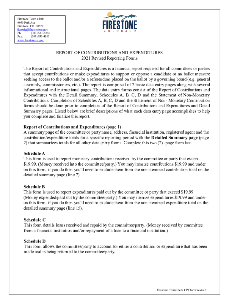 Fillable Online New Town HallFirestone, CO Official site Fax Email Print pdfFiller