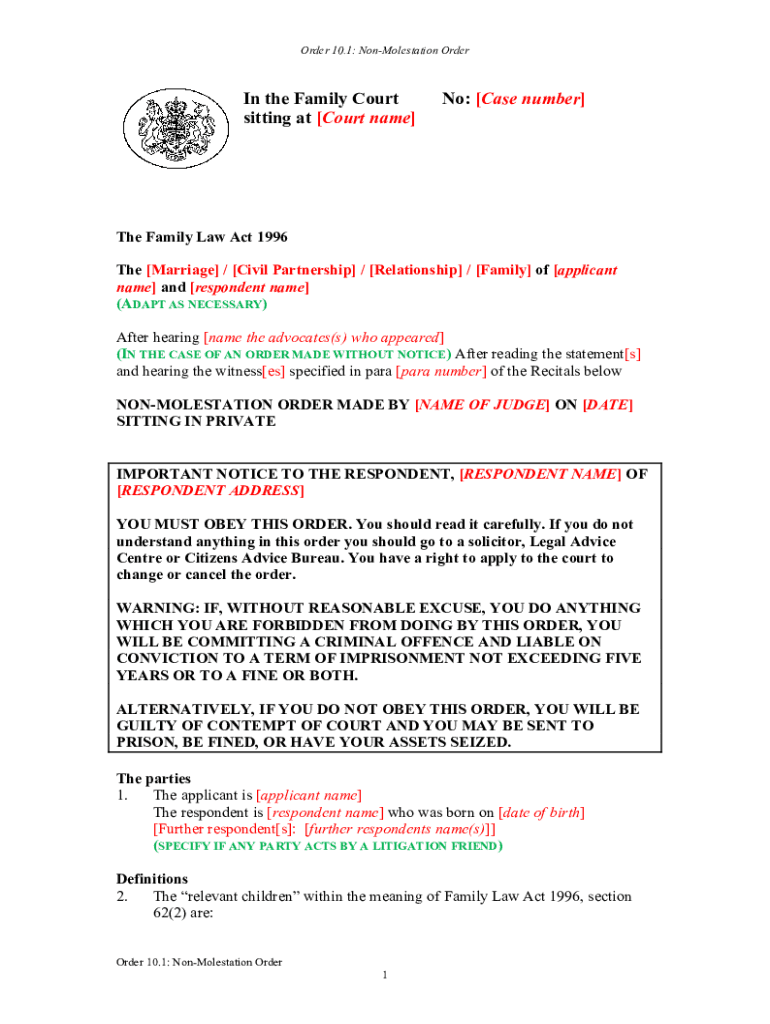 judiciary ukwp-contentuploadsIn the Family Court No: Case number sitting at Court name Preview on Page 1