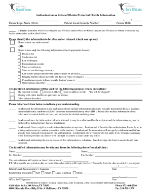 Fillable Online Free Medical Records Release Authorization Form Fillable Online Free Medical Records Release Authorization Form