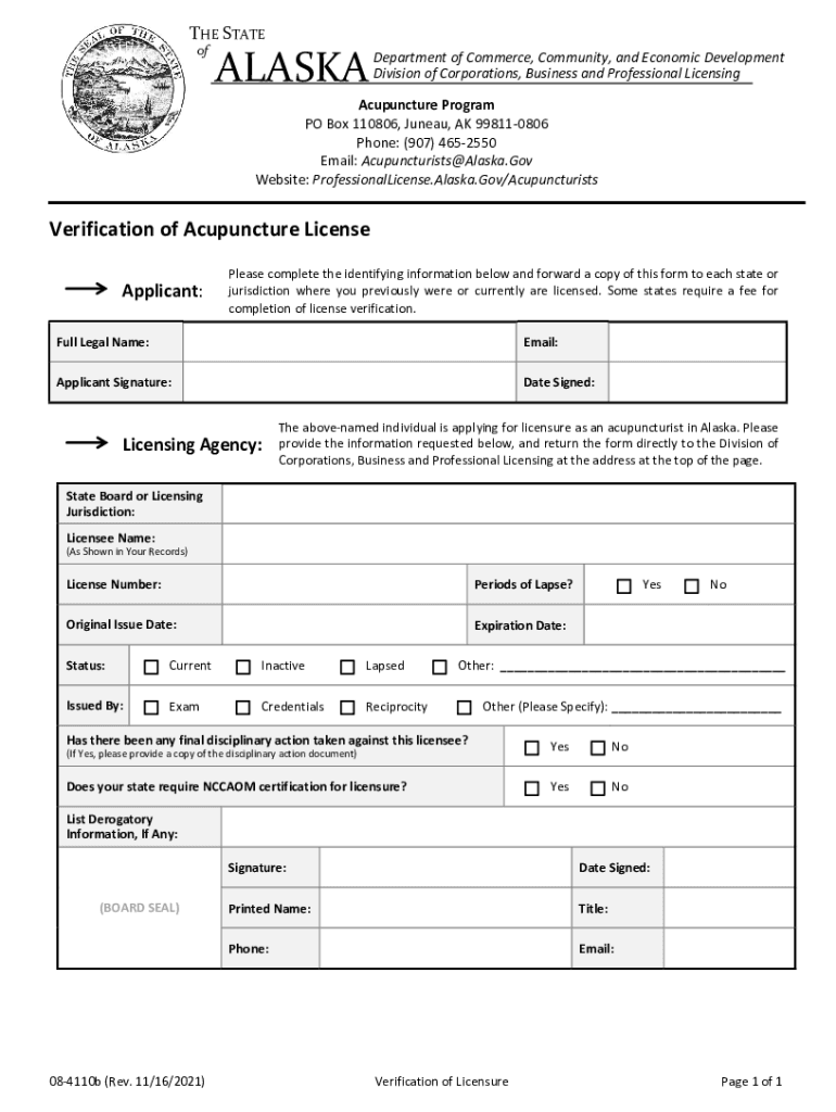 Fillable Online dpo.colorado.govAcupunctureApplicationsOffice of