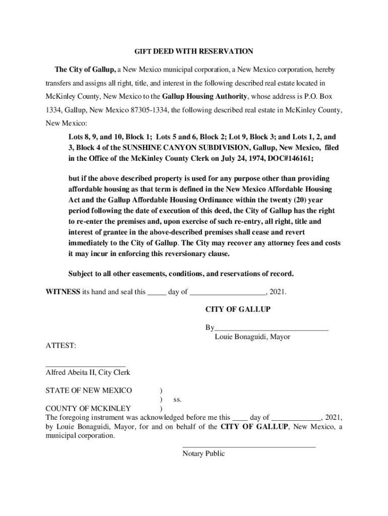 Fillable Online Gift Deed FormFree Gift Deed Template (US)LawDepotGift ...