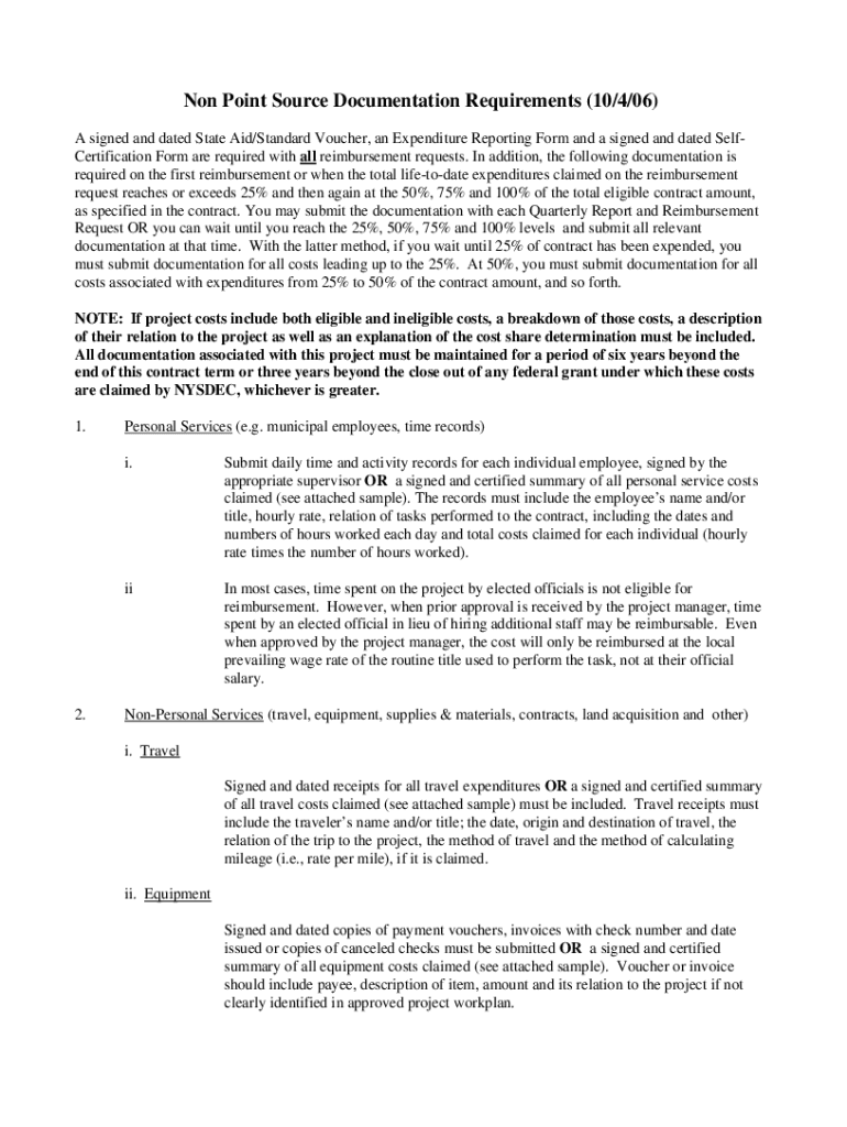 Fillable Online Non Point Source Documentation Requirements. NPS