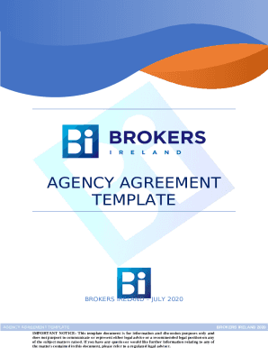 AGENCY AGREEMENT TEMPLATE