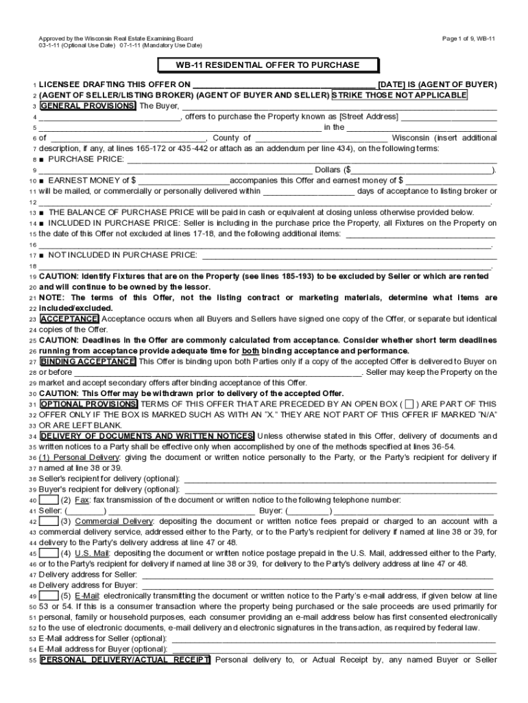 Fillable Online Wisconsin REALTORS Association Form Update