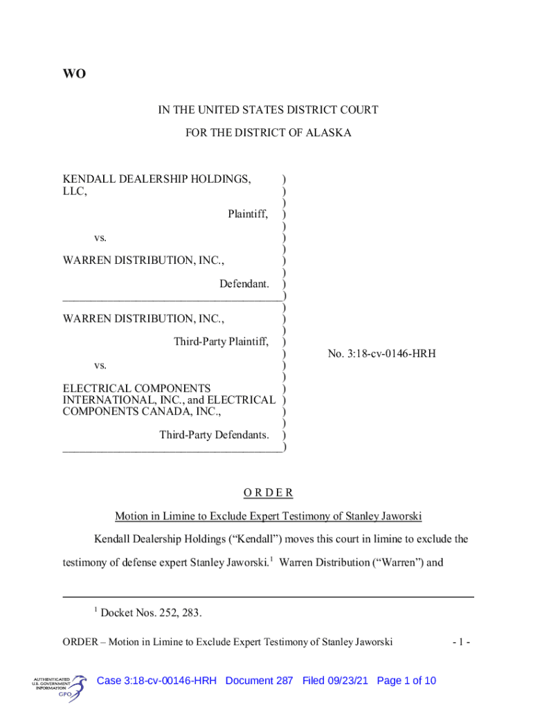 Fillable Online KENDALL DEALERSHIP HOLDINGS, Fax Email Print pdfFiller