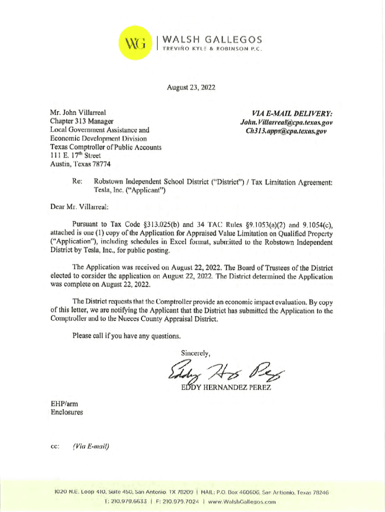 Fillable Online ATTACHMENT TO APPLICATION FOR APPRAISED VALUE