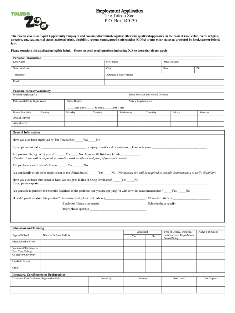 toledo zoo jobs Preview on Page 1