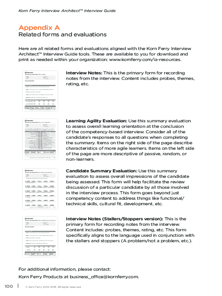 Fillable Online www.kornferry.comcontentdamAppendix A Related forms and ...