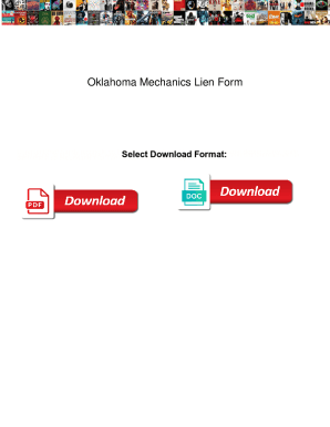 Fillable Online Oklahoma Mechanics Lien Form glamour. Oklahoma ...