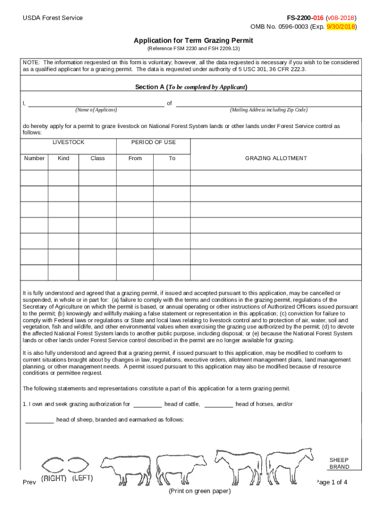 for Term Grazing Permit