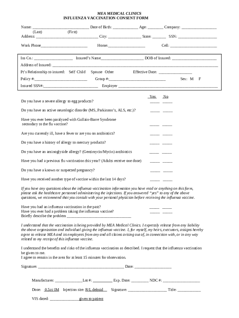 MEA MEDICAL CLINICS - MS Doc Template | pdfFiller