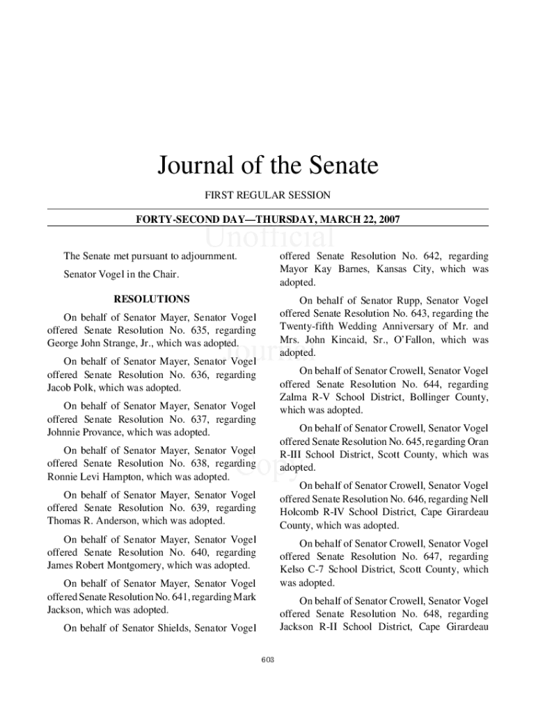 Fillable Online Missouri House of Representatives Fax Email Print