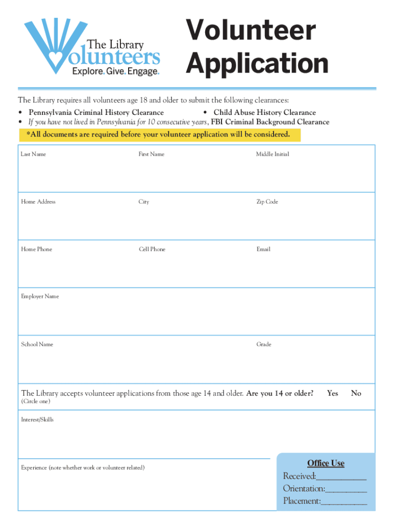 Fillable Online Fact sheet for volunteers final Pennsylvania State