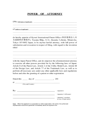 power of attorney assignment patent