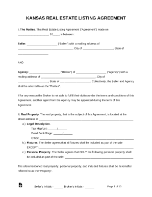PDF Kansas Residential Purchase Agreement - eForms