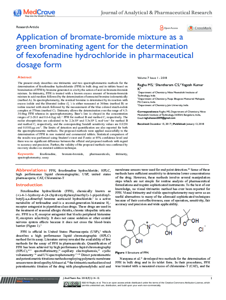 Fillable Online Application of bromatebromide mixture as a green