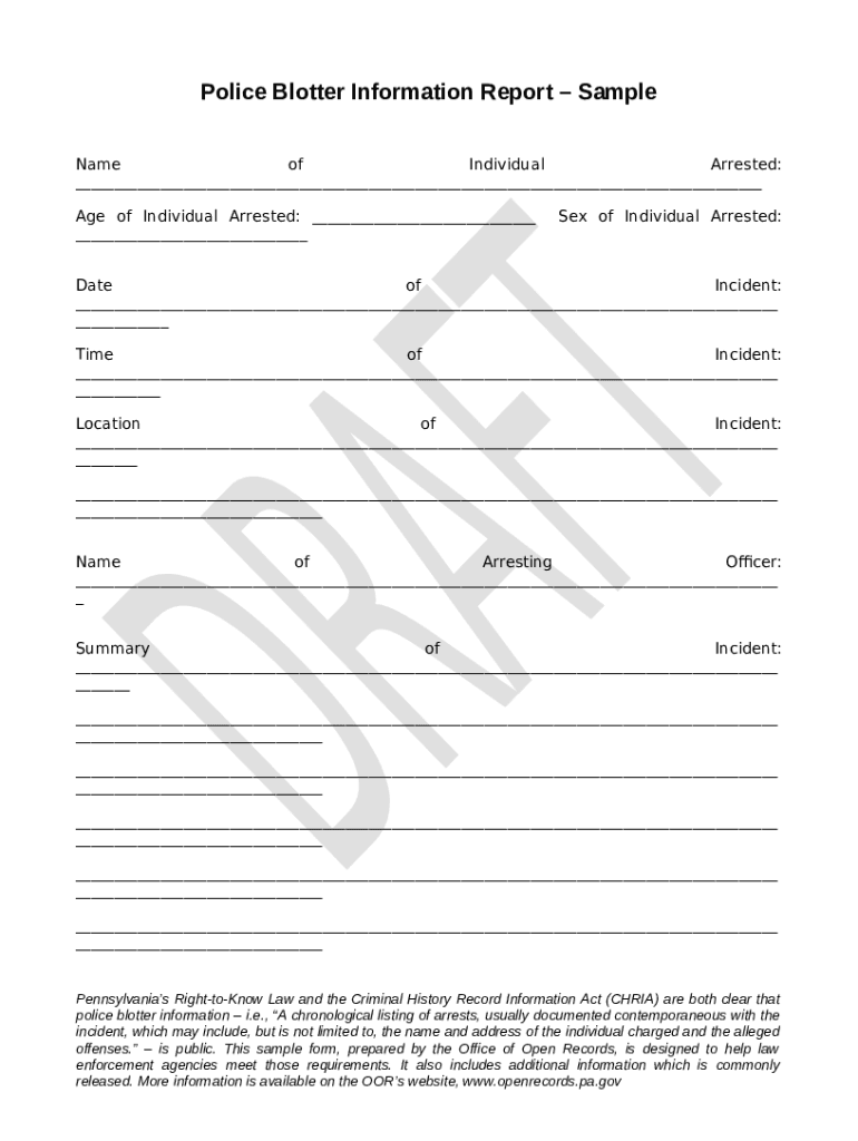 www.openrecords.pa.govDocumentsPoliceBlotterPolice Blotter Ination