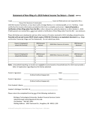 Fillable Online www.uh.eduforms21-22-forms2019 TAX RETURN PARENT ...