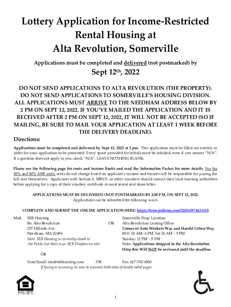 Fillable Online Lottery Application for Rental