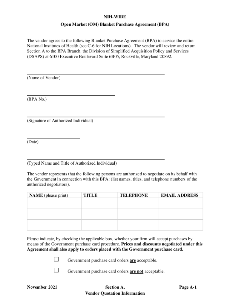 Fillable Online oamp od nih oamp.od.nih.govsitesdefaultNIH Open Market