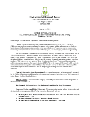 Fillable Online oag ca Proposition 65 Warnings Website - Your right to knowProposition 65 ...