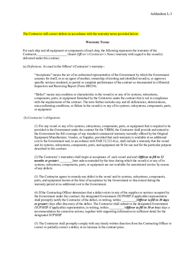 Fillable Online Contractor Warranty vs. Correction of the Work What's