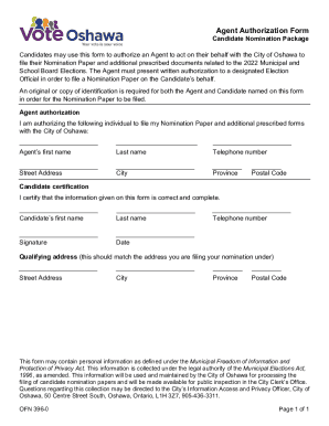 Fillable Online Agent Authorization Form - Fill and Sign Printable ...