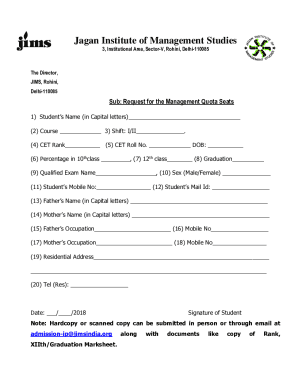 Fillable Online Jagan Institute of Management Studies - JIMS Fax Email ...