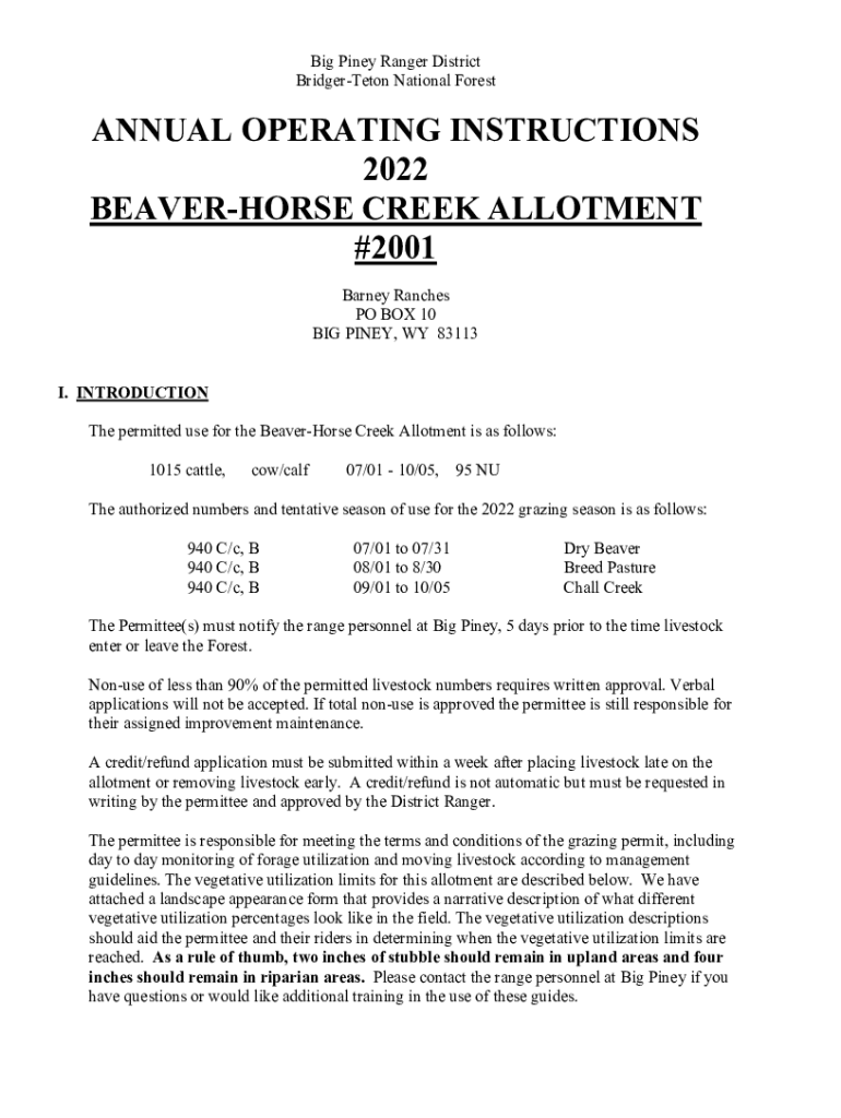Fillable Online www.fs.usda.govrecareabtnfBridgerTeton National Forest
