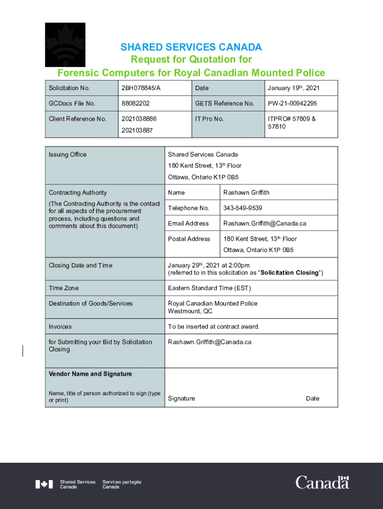 Fillable Online buyandsell.gc.ca cds publicREQUEST FOR SUPPLY ARRANGEMENT buyandsell.gc.ca Fax