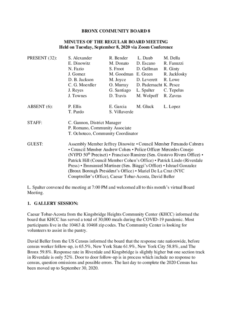 Fillable Online bronx community board 8 NYC.gov Fax Email Print