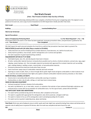 Fillable Online safety uncg safetyculture.comchecklistshot-work ...