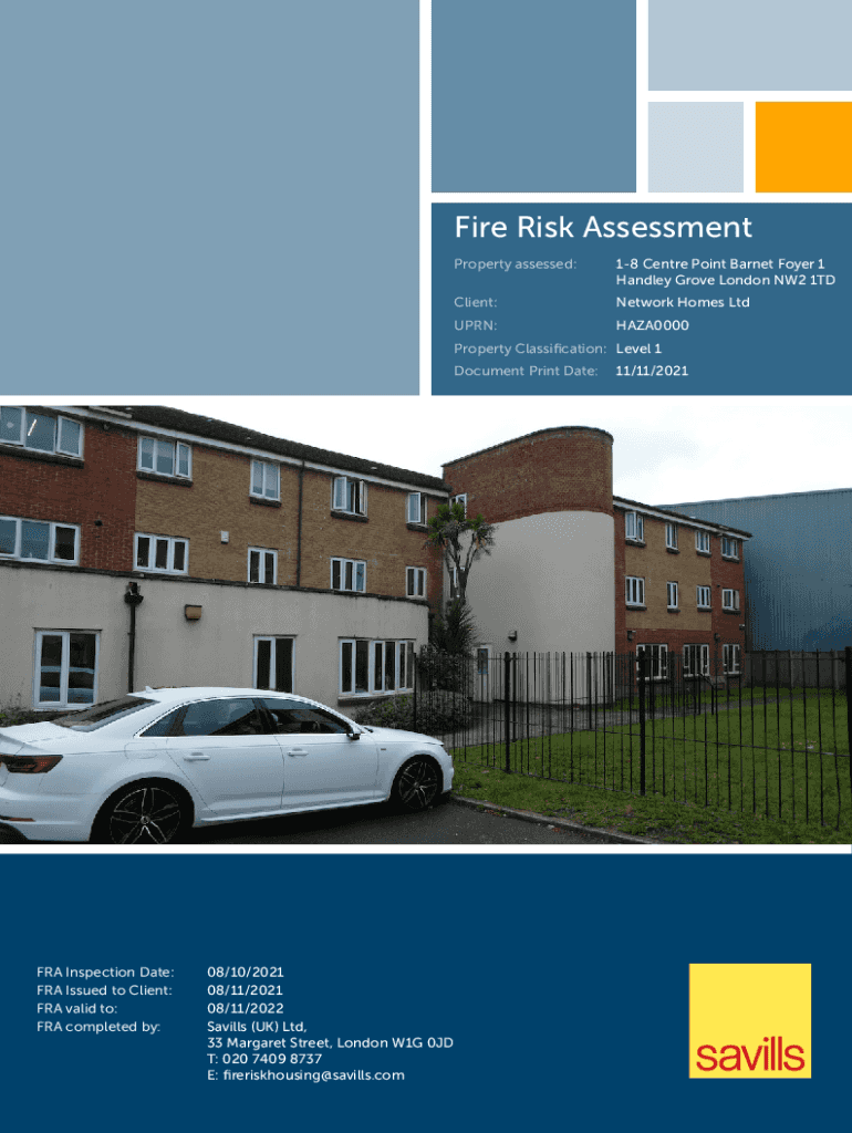 Fillable Online Fire Risk Assessments for Apartments and FlatsFire risk