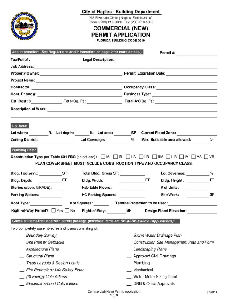 Fillable Online GARAGE SALE PERMIT APPLICATION Naples, Florida Fax