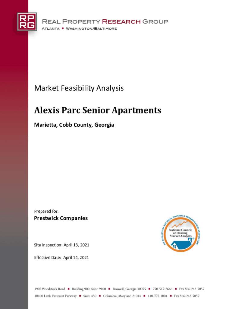 Fillable Online Alexis Parc Senior Apartments Marietta, Cobb County
