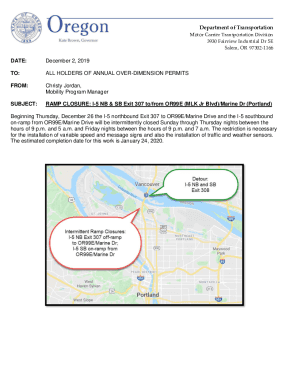 Fillable Online Oregon Department of Transportation : Motor Carrier ...