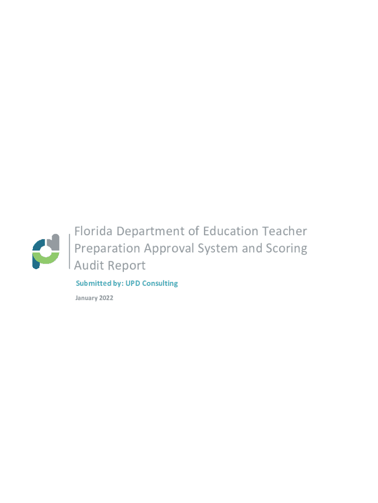 Fillable Online Florida Department of Education Teacher Preparation Approval System and Scoring