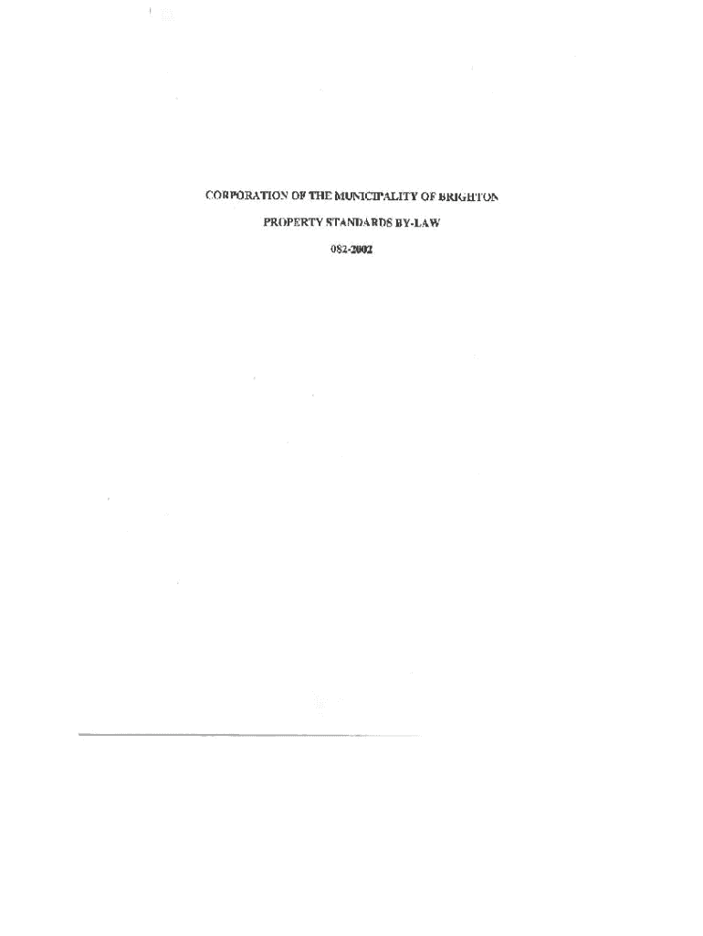 Fillable Online Property Standards ByLaw. ByLaw Fax Email Print