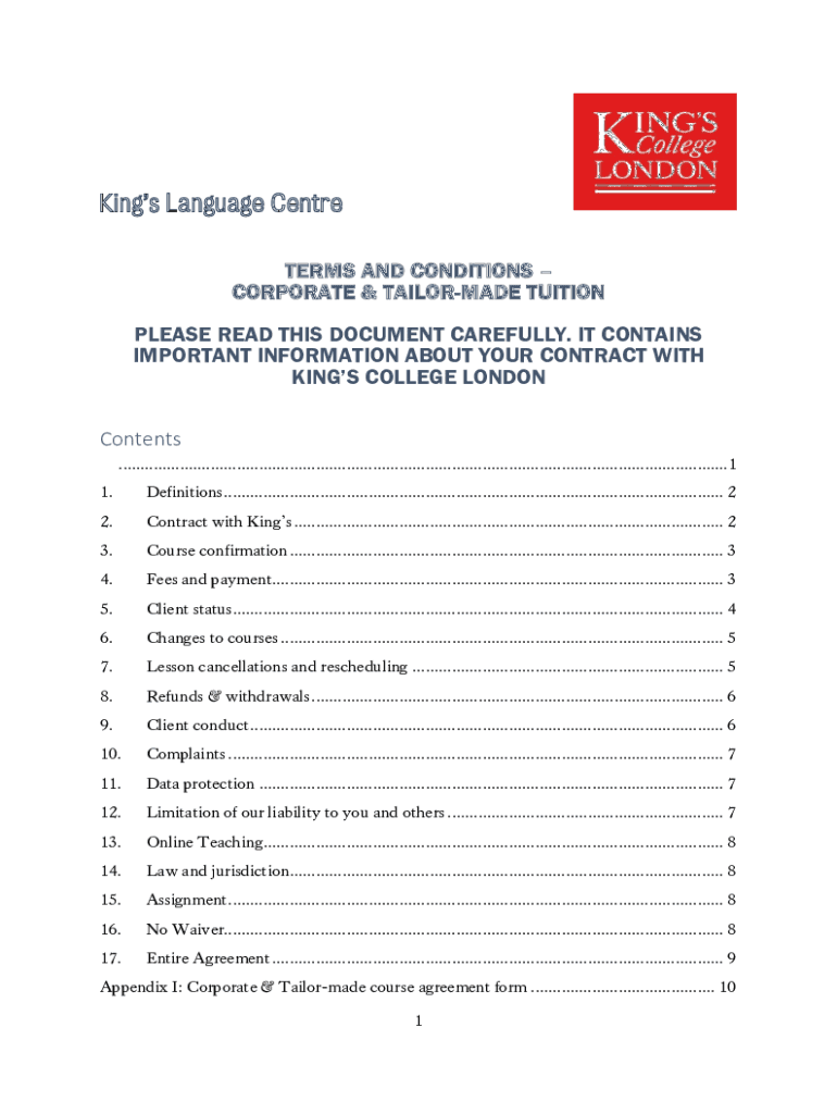 Fillable Online Postgraduate English language entry requirements King