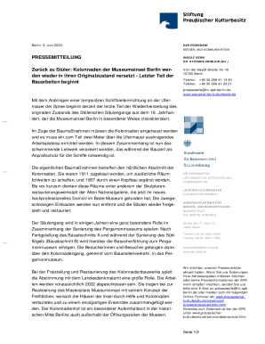 Kolonnaden der Museumsinsel Berlin wer- den wieder in ...