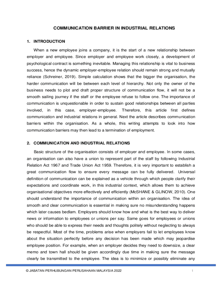 Fillable Online Barriers to Communication in the Workplace and Ways to