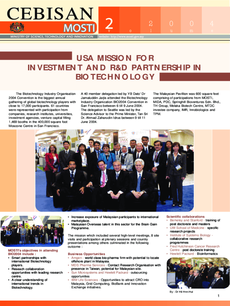 Fillable Online USA MISSION FOR INVESTMENT AND R&D mastic Mosti