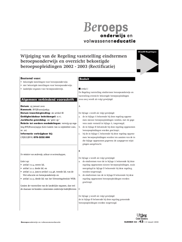 Fillable Online instellingsinformatie duo Waar vind ik een overzicht