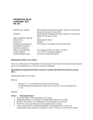 NR: 054 - Provincie Limburg