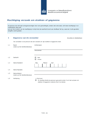 Machtiging verzoek om stukken of gegevens - IND
