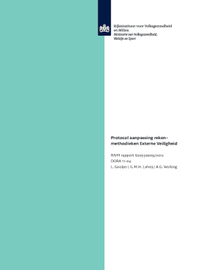 Protocol aanpassing rekenmethodieken Externe Veiligheid