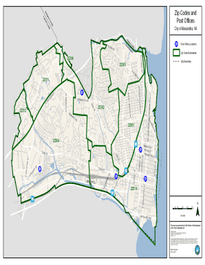 Fillable Online Zip Code Map. A map of the zip codes and post office 