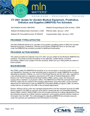 Fillable Online MM12063. CY 2021 Update for Durable Medical Equipment Fillable Online MM12063. CY 2021 Update for Durable Medical Equipment