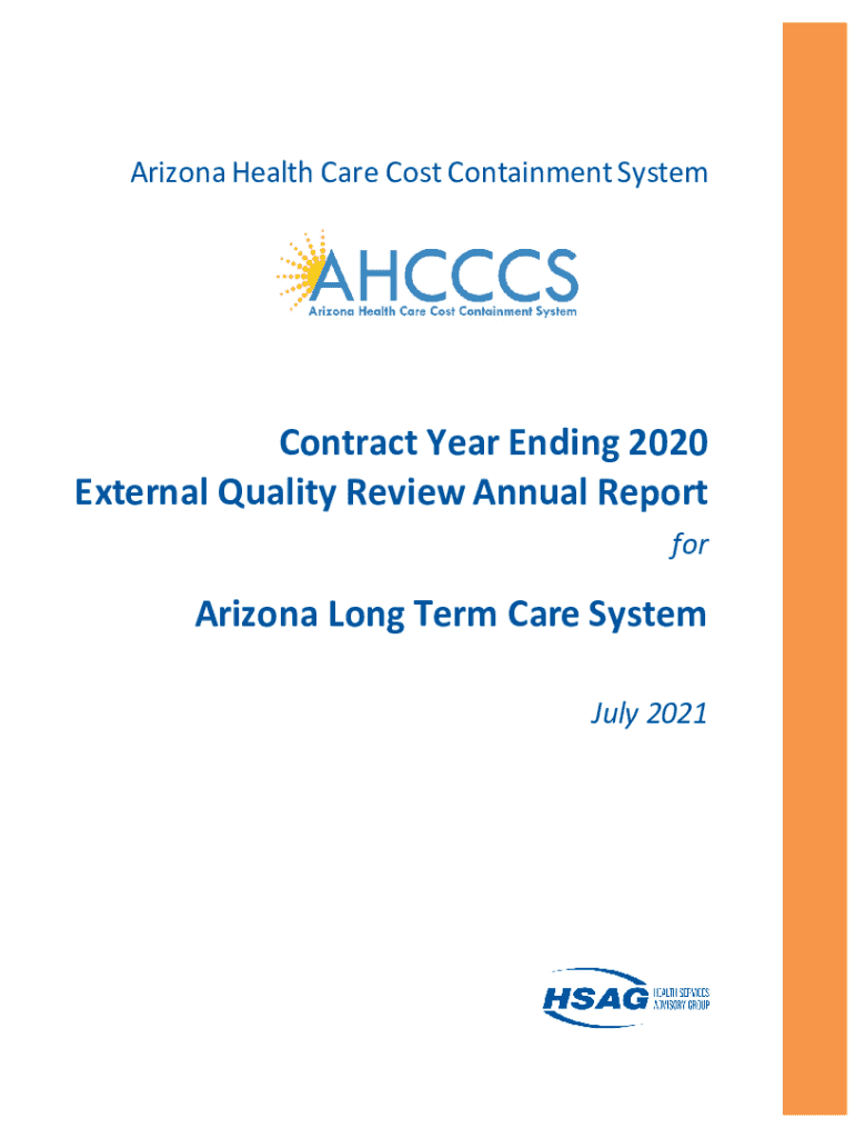 Fillable Online ARIZONA HEALTH CARE COST CONTAINMENT SYSTEM QUALITY ASSESSMENT AND Fax Email