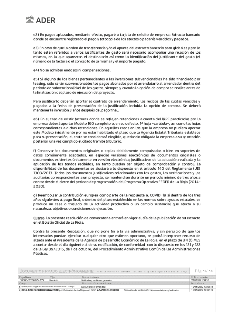 ConvocatoriasPlan de Recuperacin, Transformacin y Preview on Page 1